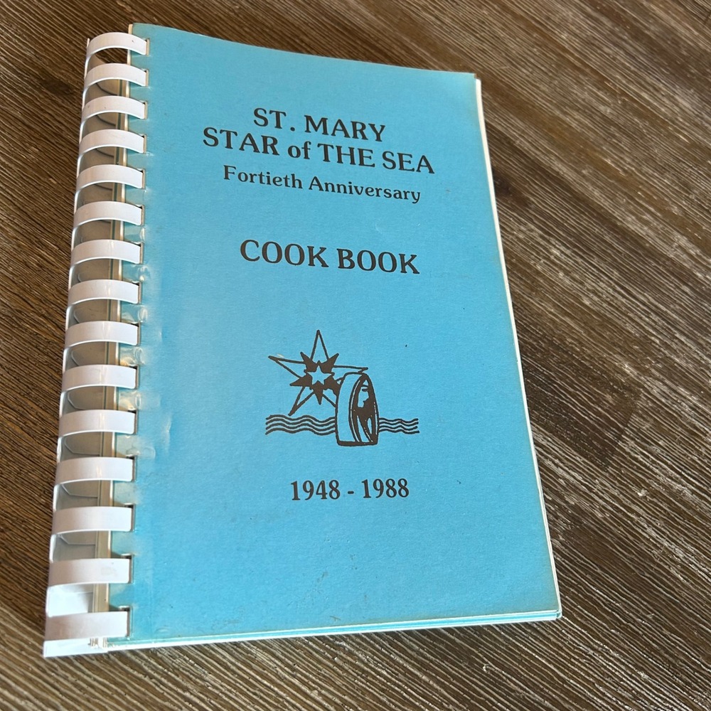 Vtg 1988 St. Mary Star of the Sea 40th Anniversary Church Cookbook Spiral Bound